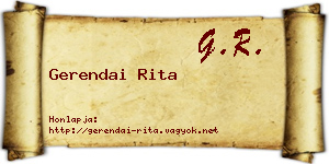Gerendai Rita névjegykártya