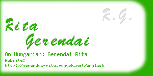 rita gerendai business card